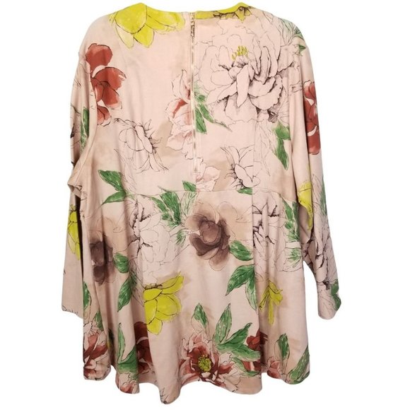 Melissa McCarthy Seven 7 Womens 3X Pink Floral Lon - Picture 9 of 10